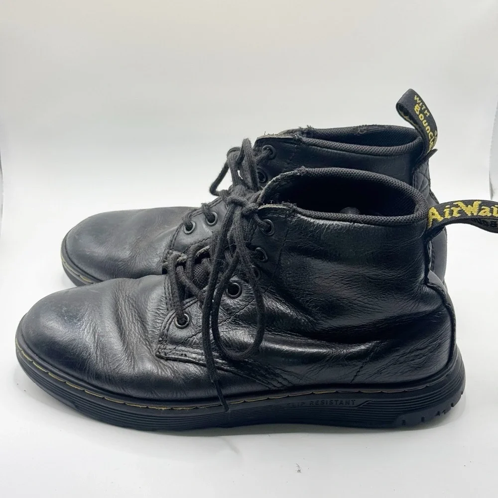 Dr.‎ Martens Men's Amwell SR Black Ankle Boots Size M8 W9 READ